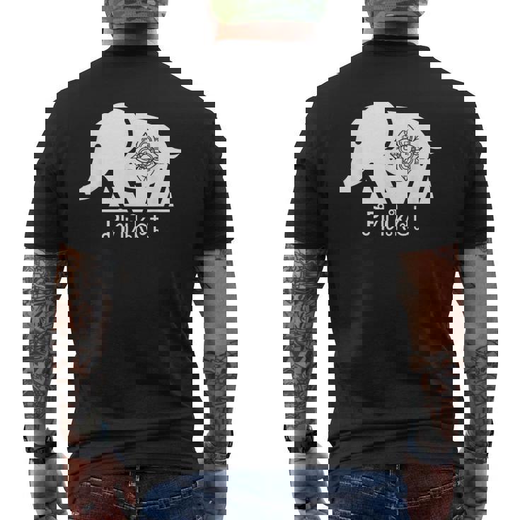 タイプーケット 象 グラフィック タイ土産 旅行ギフト メンズTシャツ バックプリント