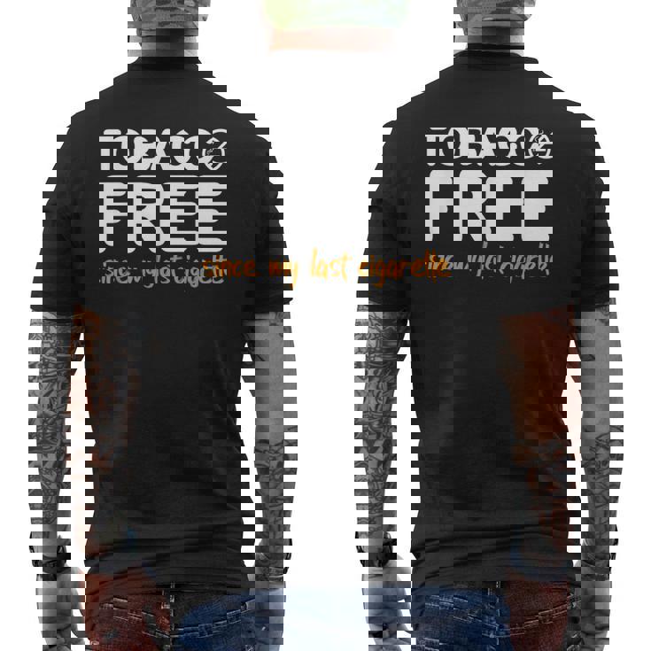 タバコ禁煙 おもしろ タバコ 禁煙 ギフト メンズTシャツ バックプリント