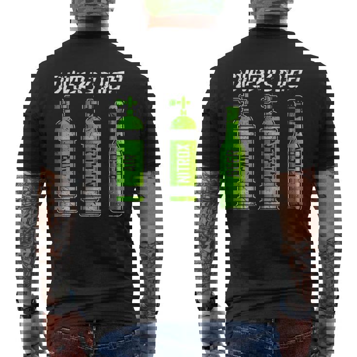 ダイバー ダイエット ビール おもしろ スキューバダイビング メンズTシャツ バックプリント