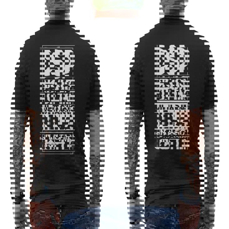 ダイレクトサポート プロフェッショナル Dsp ワーカー 介護者 おもしろ Dsp メンズTシャツ バックプリント