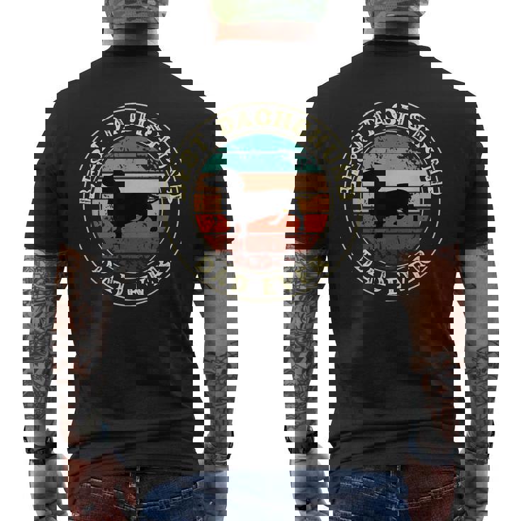 ダックスフンド ダックスフンド 男性用 ギフト アイデア ファニー ダディ ドッグ メンズTシャツ バックプリント