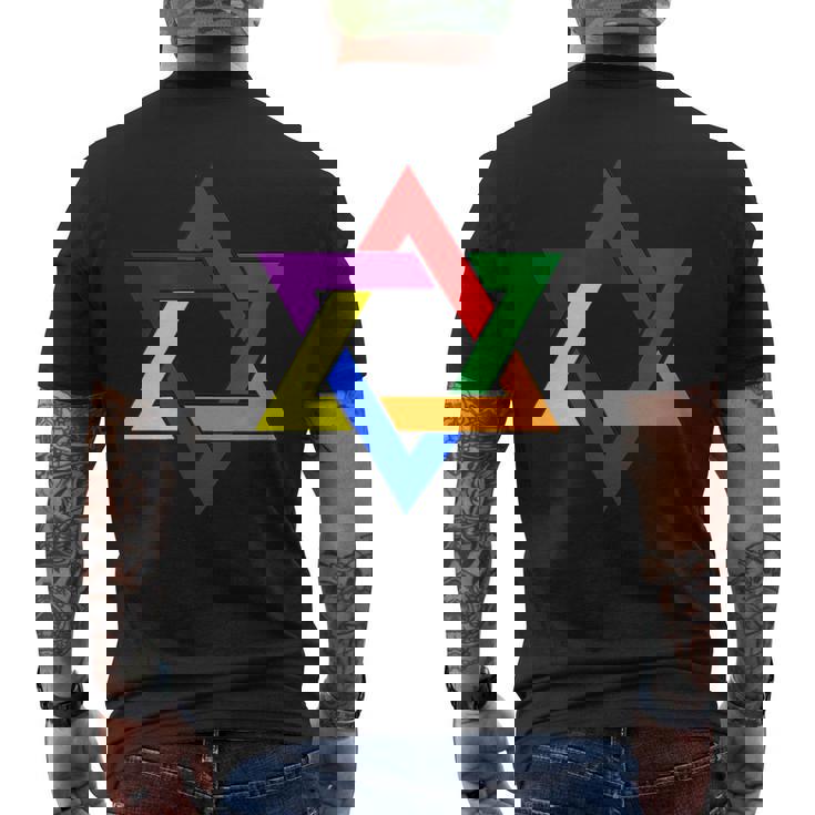 ダビデの星 Lgbt メンズTシャツ バックプリント