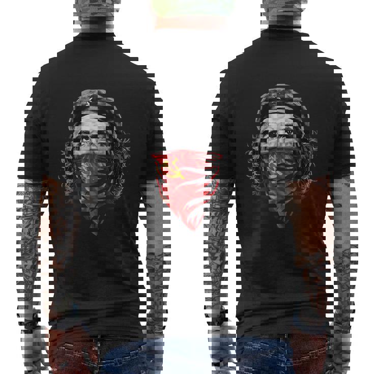 チェゲバラソビエトハンマーと鎌 レッドバンダナ メンズTシャツ バックプリント