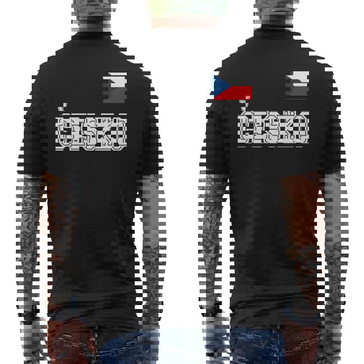 チェコ共和国 胸に Cesko 旗国旗 長袖tシャツ メンズTシャツ バックプリント