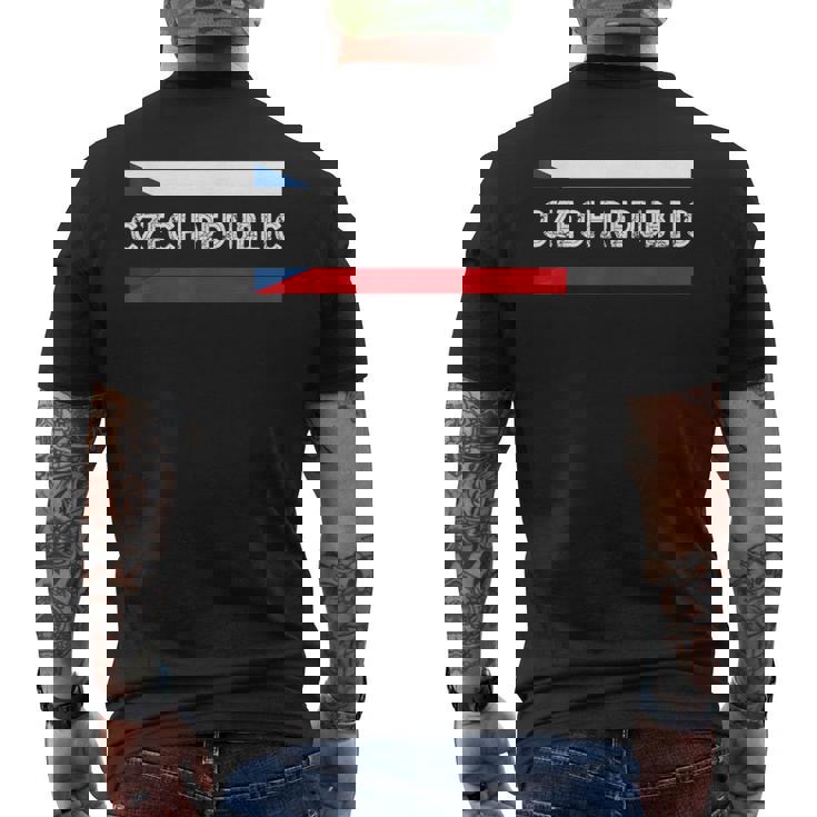チェコ共和国 国旗 チェコ プライド チェコルーツ チェコ国旗 メンズTシャツ バックプリント