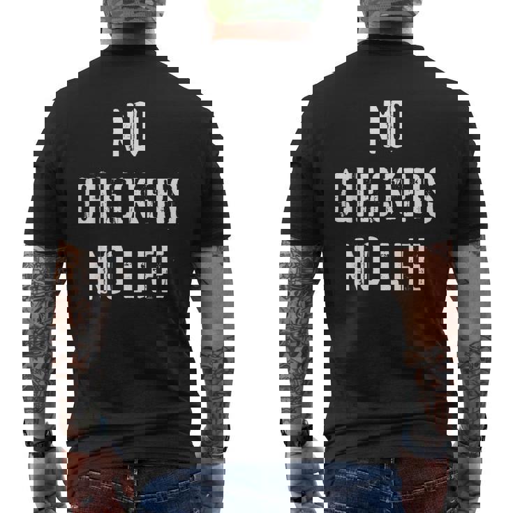 チェッカーズ プレイヤー ボードゲーム愛好家 メンズTシャツ バックプリント