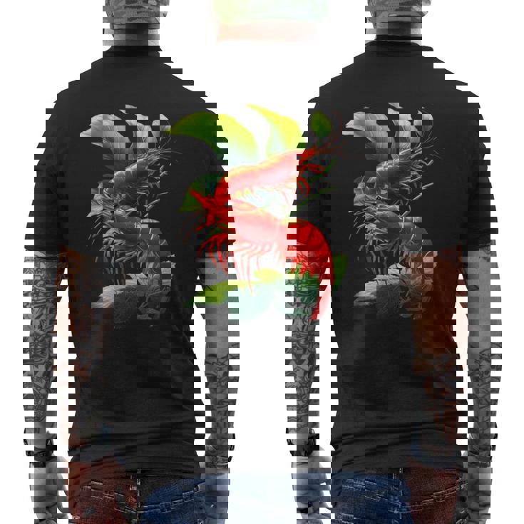 チェリーシュリンプ ブリーダー ネオカラディナ 淡水水族館 エビ メンズTシャツ バックプリント