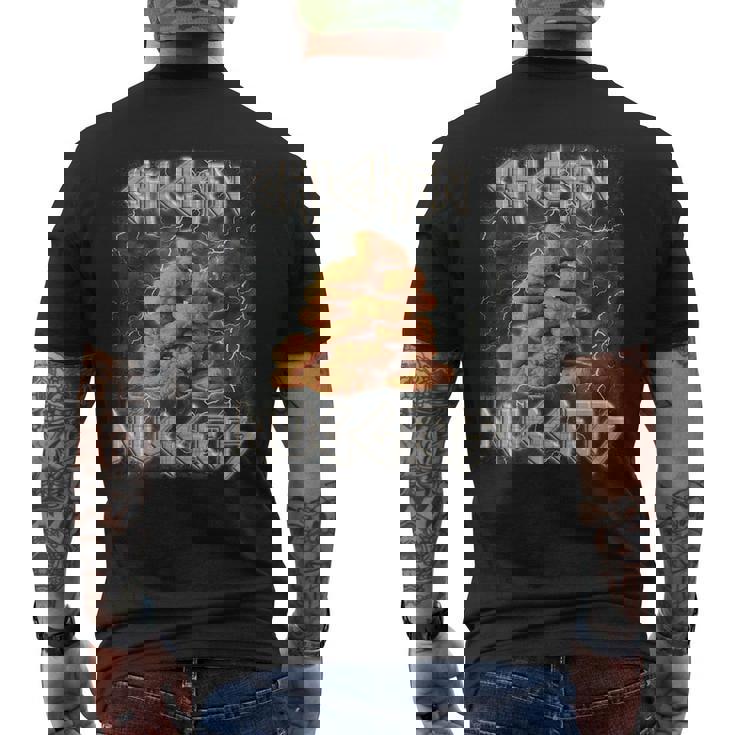 チキンナゲットシャツ 奇妙なチキンナゲット メンズTシャツ バックプリント