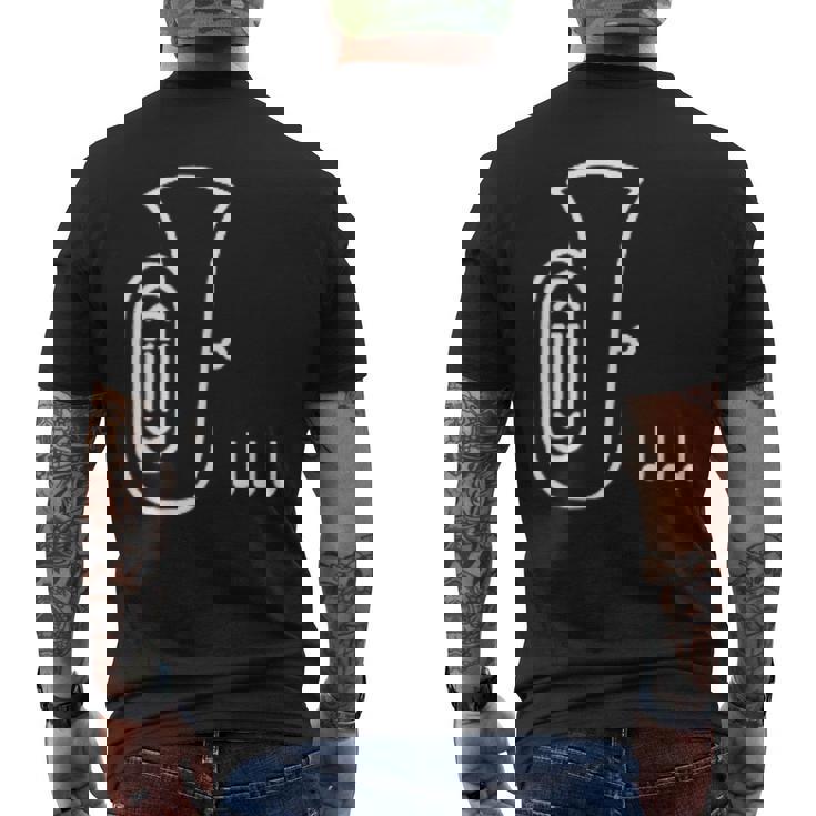 チューバ 楽器 吹奏楽 オーケストラ シンプル 音楽 メンズTシャツ バックプリント