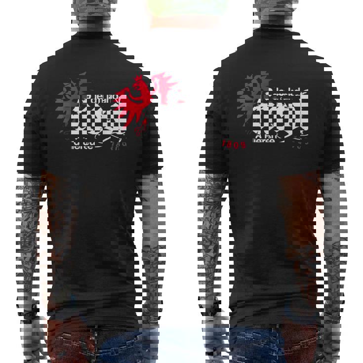 チロルイーグルメンズレディースキッズtシャツの状態へのチロルの忠誠 メンズTシャツ バックプリント