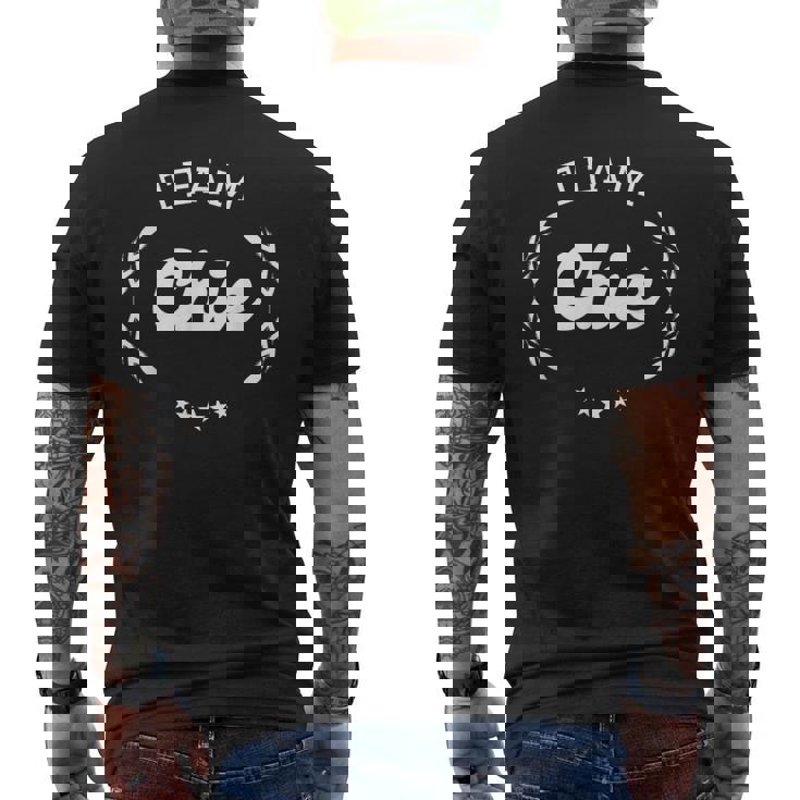 チーム Chie 人名可笑しい メンズTシャツ バックプリント