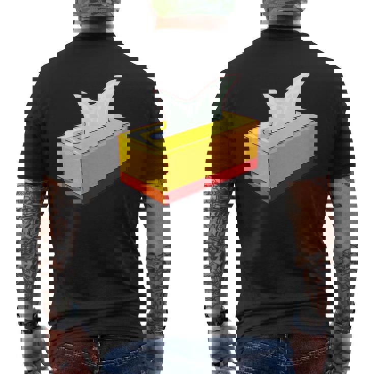 ティッシュボックス メンズTシャツ バックプリント