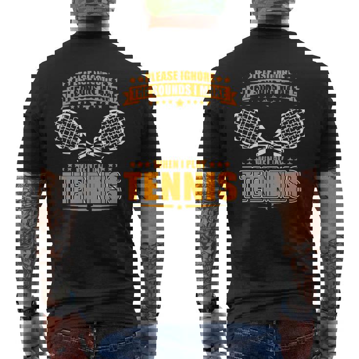 テニスノイズ-面白いテニスシャツ メンズTシャツ バックプリント