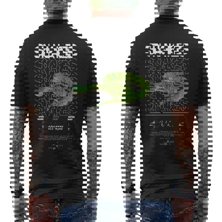 テンプルピットバイパースネークストリートウェア爬虫類キーパー 長袖tシャツ メンズTシャツ バックプリント