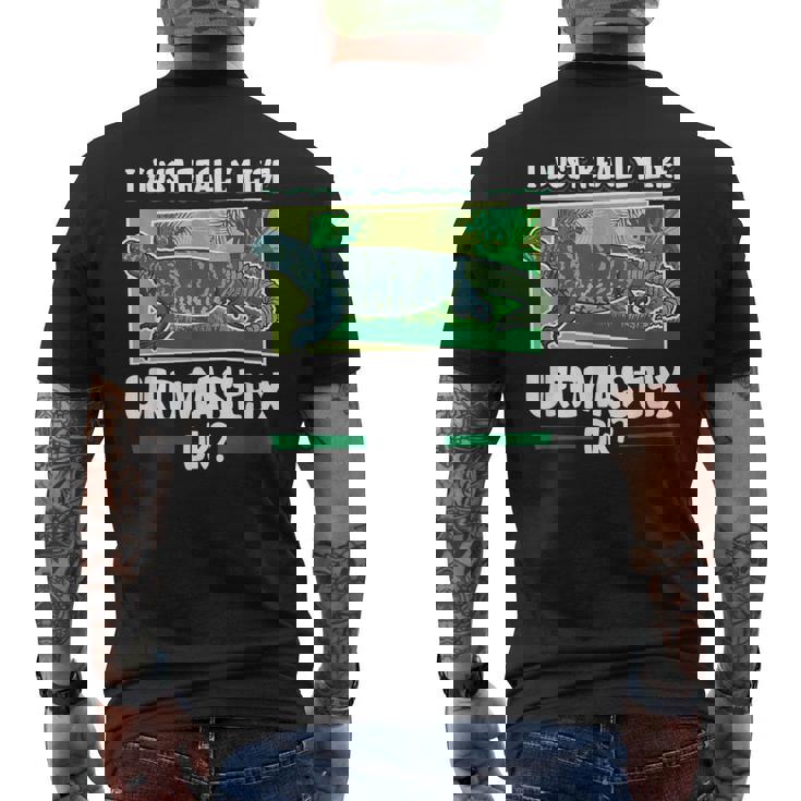 トゲオアガマが大好き メンズTシャツ バックプリント