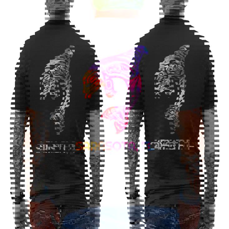 トライバル サラソタ オルカ キラー クジラ ネイティブアメリカン メンズTシャツ バックプリント