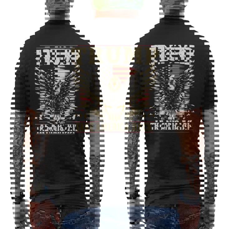 トランプ 2024 テイク・アメリカ・バック トランプ大統領 長袖tシャツ メンズTシャツ バックプリント