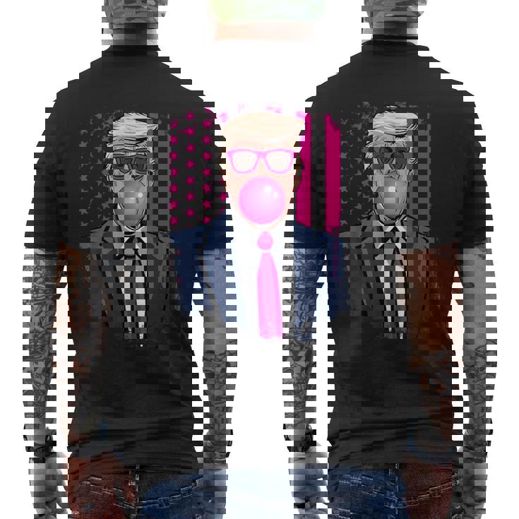 トランプ バブルガム アメリカ国旗 アメリカ トランプ メンズTシャツ バックプリント