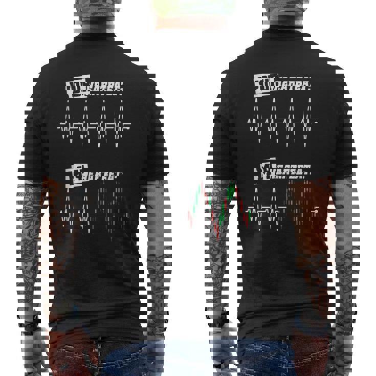 トレーダー ハートビート マイハートビート 株 株式市場 Fx取引 メンズTシャツ バックプリント