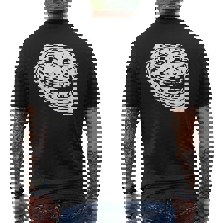 トロール フェイス ミーム ファニー ダンク ミーム トロールフェイス メンズTシャツ バックプリント