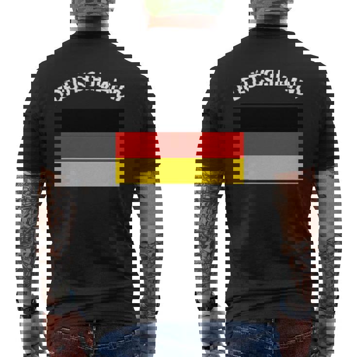 ドイツの誇りのドイツ国旗 ドイツ国旗 メンズTシャツ バックプリント