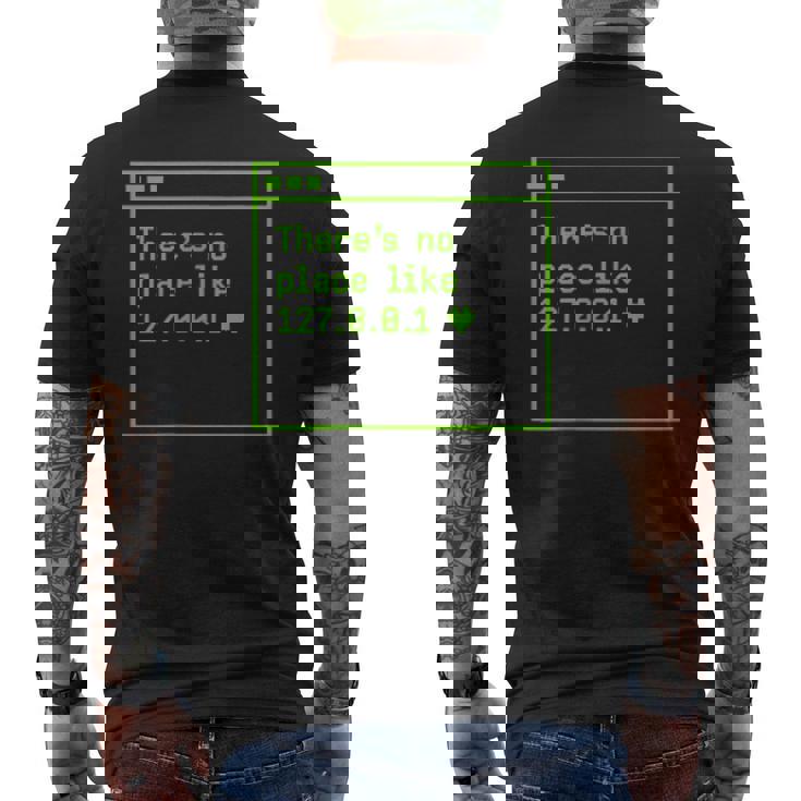 ドイツ語のテキストipを使用した127001ギフトアイデアのような場所はありません メンズTシャツ バックプリント