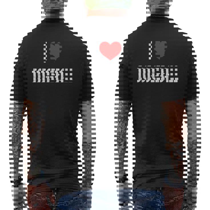 ドッジボール スポーツが大好き 面白いドッジボール愛好家 メンズTシャツ バックプリント