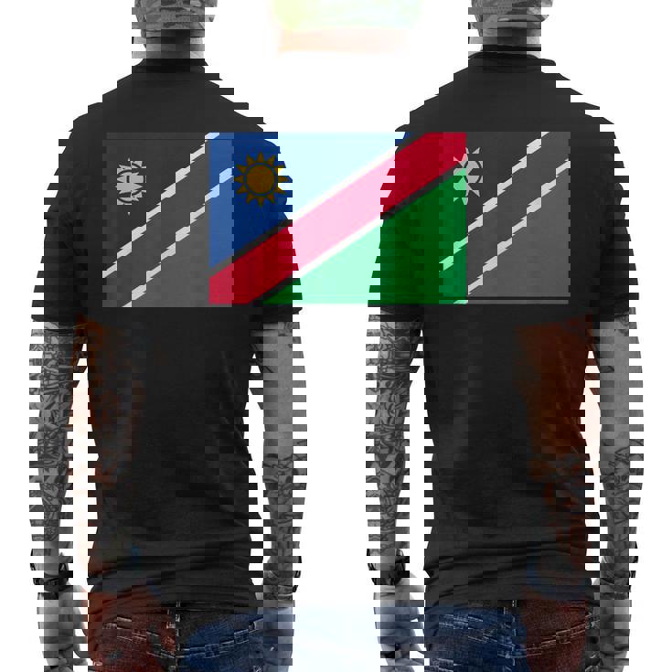 ナミビアの国旗 メンズTシャツ バックプリント