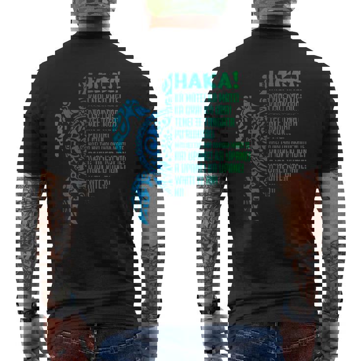 ニュージーランド ハカ カ メイト ソング タートル ラグビー マオリ メンズTシャツ バックプリント