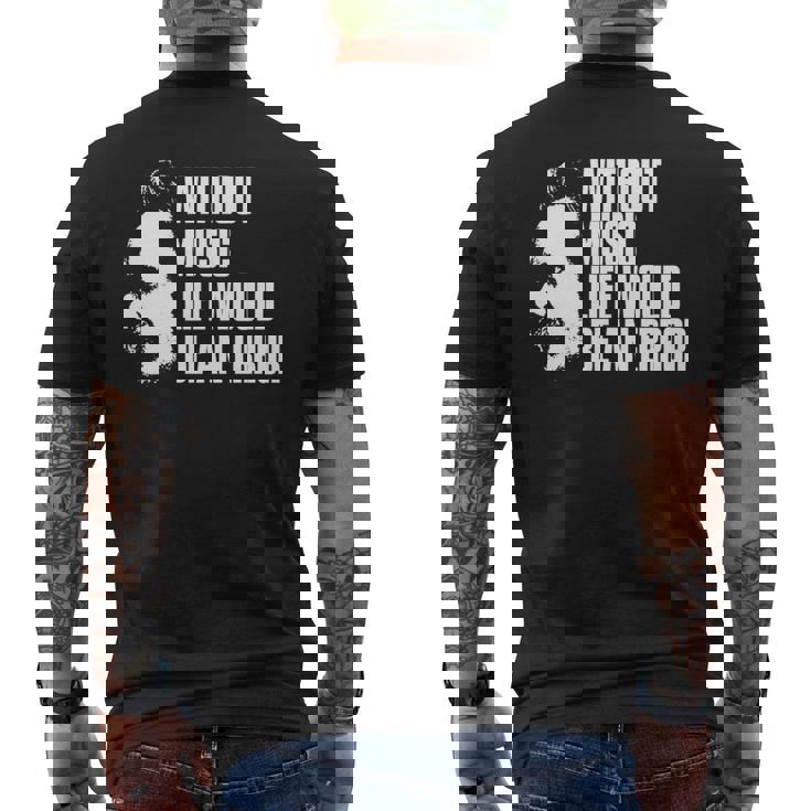 ニーチェの名言 音楽のない人生は間違いだろう 長袖tシャツ メンズTシャツ バックプリント