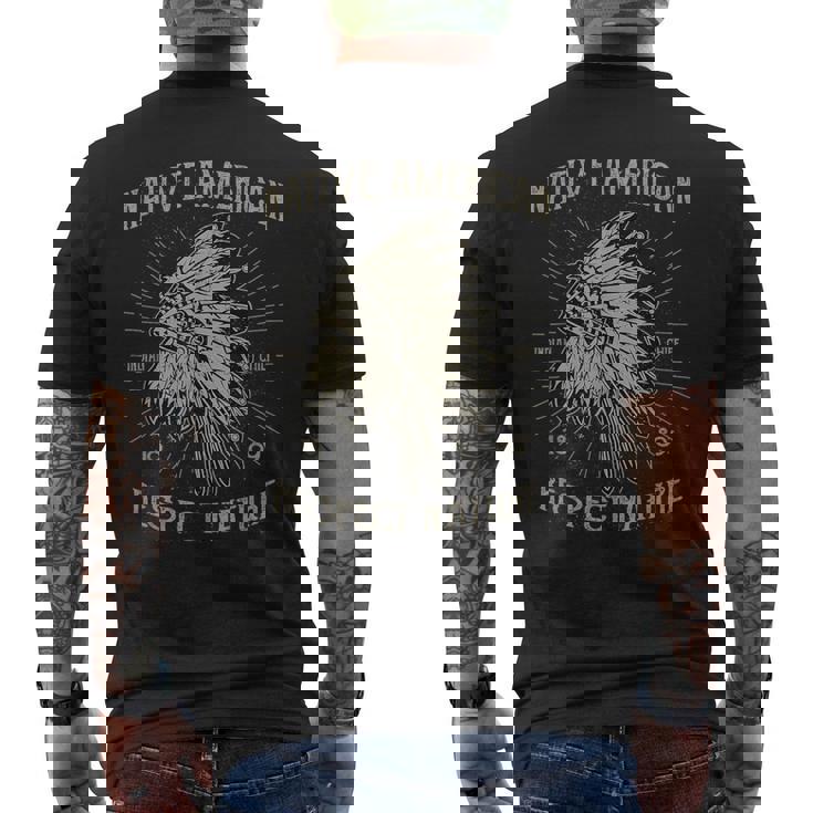 ネイティブアメリカン チーフ ネイティブアメリカンとインディアン メンズTシャツ バックプリント