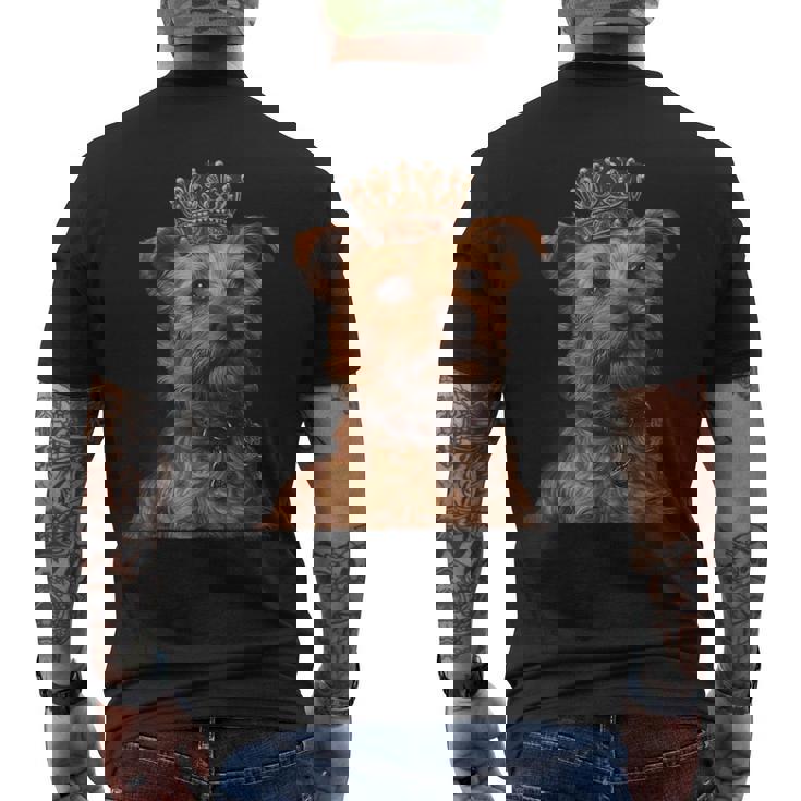 ノーフォークテリア犬 ノーフォークテリア メンズTシャツ バックプリント