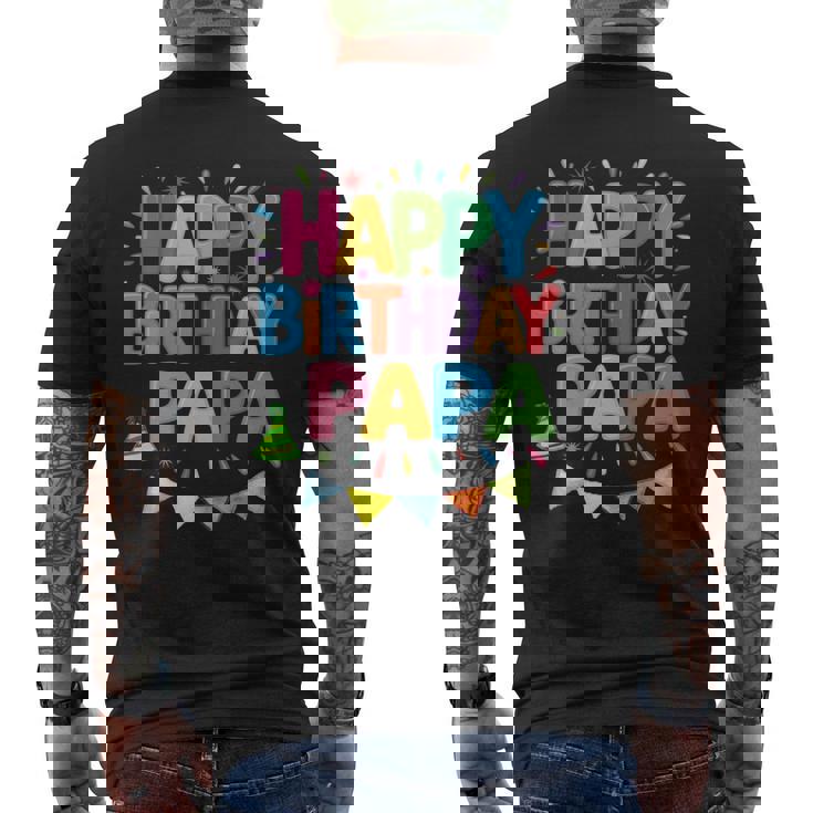 ハッピーバースデーパパはパパの誕生日 長袖tシャツ メンズTシャツ バックプリント