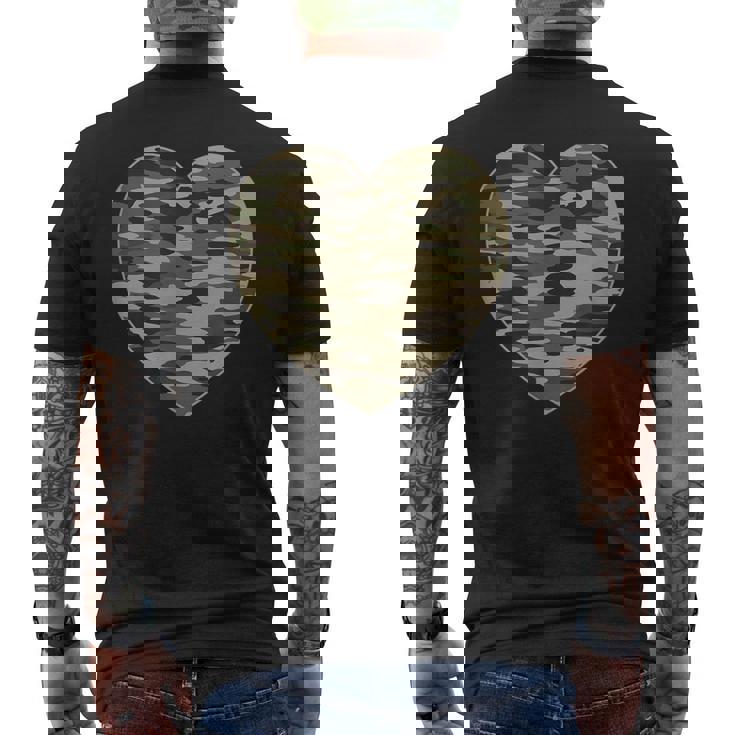 ハート迷彩服 レディース メンズ 迷彩 ミリタリー タクティカル メンズTシャツ バックプリント