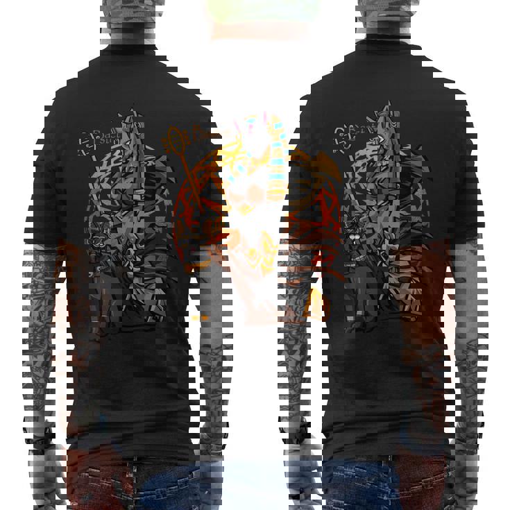 バステット エジプト 猫の女神 古代エジプト神話 神 メンズTシャツ バックプリント