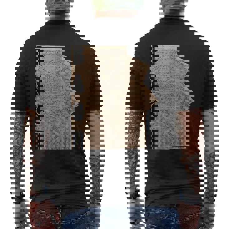 バッハ ピアノ楽譜 前奏曲とフーガ 原稿 メンズTシャツ バックプリント