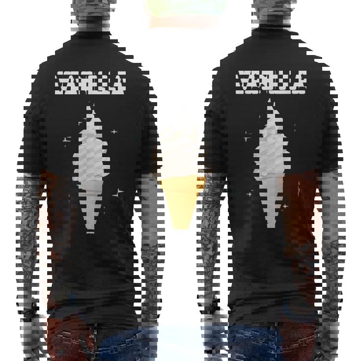 バニラ アイスクリーム コーン ジェラート スイートデザート 冷凍食品 メンズTシャツ バックプリント