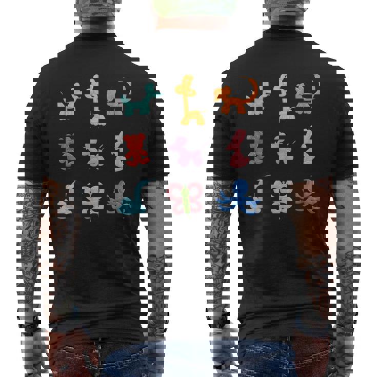 バルーンアート 動物 メンズTシャツ バックプリント