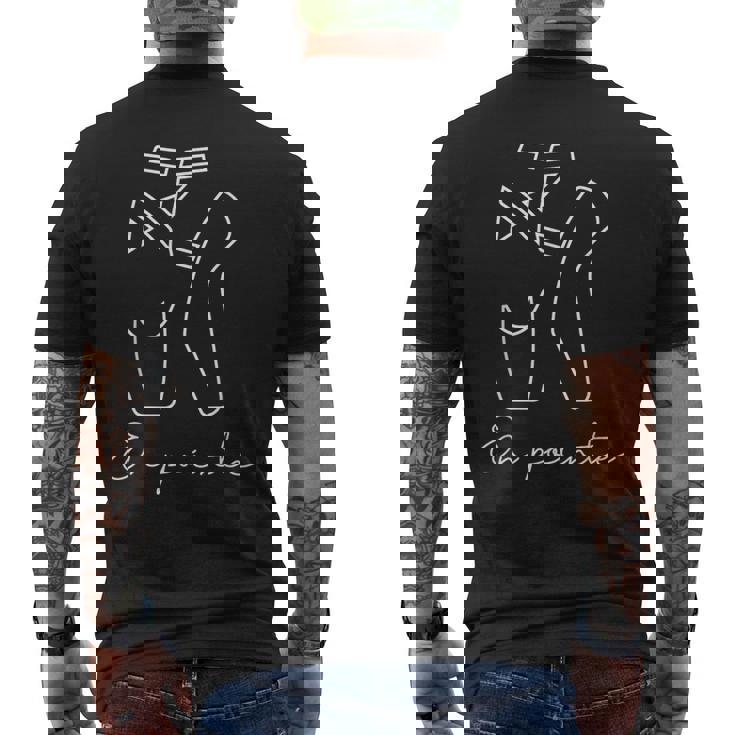 バレエトゥ ポアントシューズ バレエコア En Pointe メンズTシャツ バックプリント