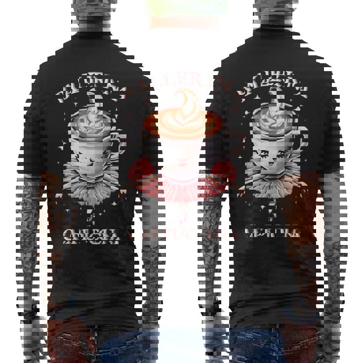 バレリーナ カプチーノ ミーム ブレイン イタリアン メンズTシャツ バックプリント