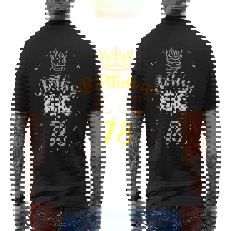 バースデーキング 78 ロイヤルテーマ 誕生日パーティー お祝い 78歳 メンズTシャツ バックプリント