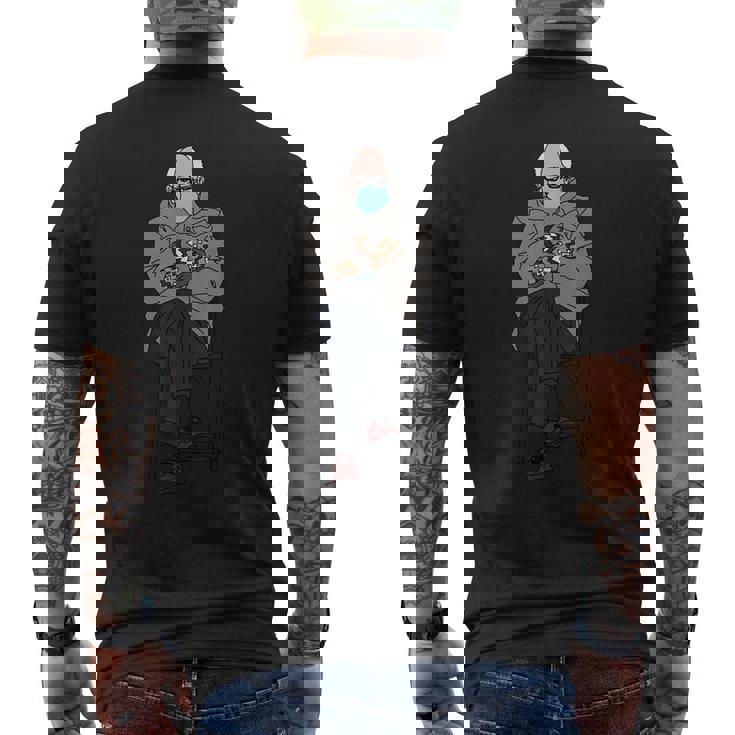 バーニー-サンダース-ミトン-ミーム メンズTシャツ バックプリント