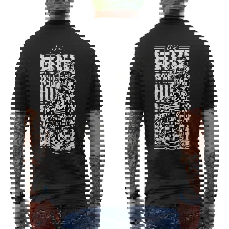 バーバーショップ メンズ バーバー ビアード メンズTシャツ バックプリント