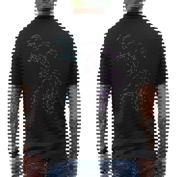 パラサウロロフィーニ ハドロサウルダエ 恐竜 パラサウロロフス メンズTシャツ バックプリント