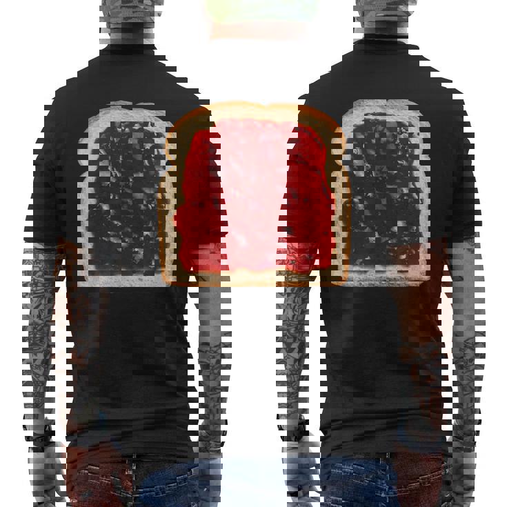 パン ジャムトースト グルテン メンズTシャツ バックプリント