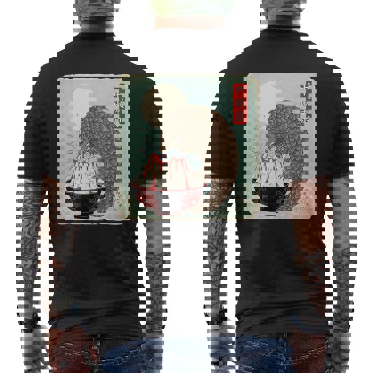 パンゴリン かき氷 かき氷 メンズTシャツ バックプリント