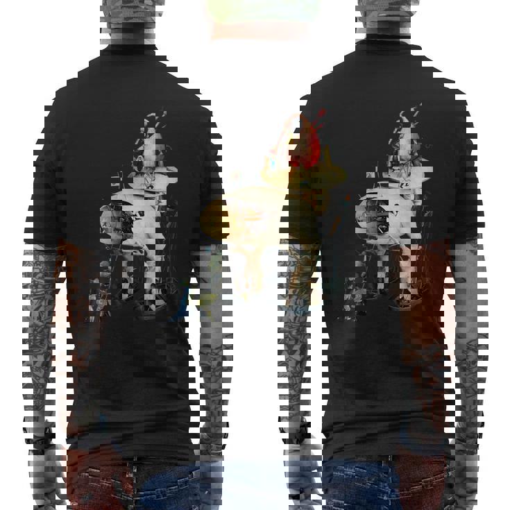 ヒエロニムス ボッシュ ディテール 地上の喜びの庭 メンズTシャツ バックプリント