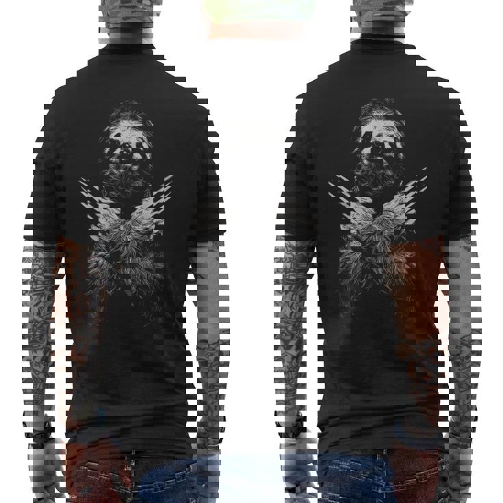 ヒップホップ Y2k Hip Hop ヴィンテージ ヒップスター レトロ エッジー ストリートウェア ナマケモノ メンズTシャツ バックプリント