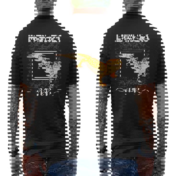 ヒョウモントカゲモドキのママ メンズTシャツ バックプリント