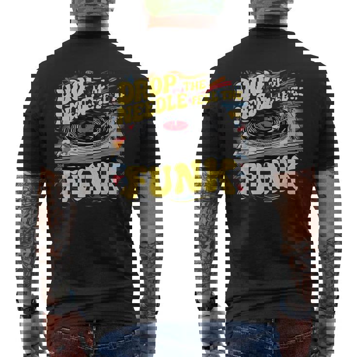 ビニールファンキー音楽愛好家 面白いファンクコスチューム メンズTシャツ バックプリント